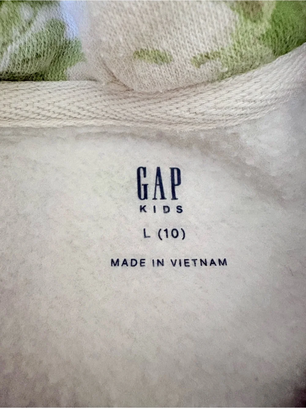 GAP Kids White Hoodie with Floral Accent